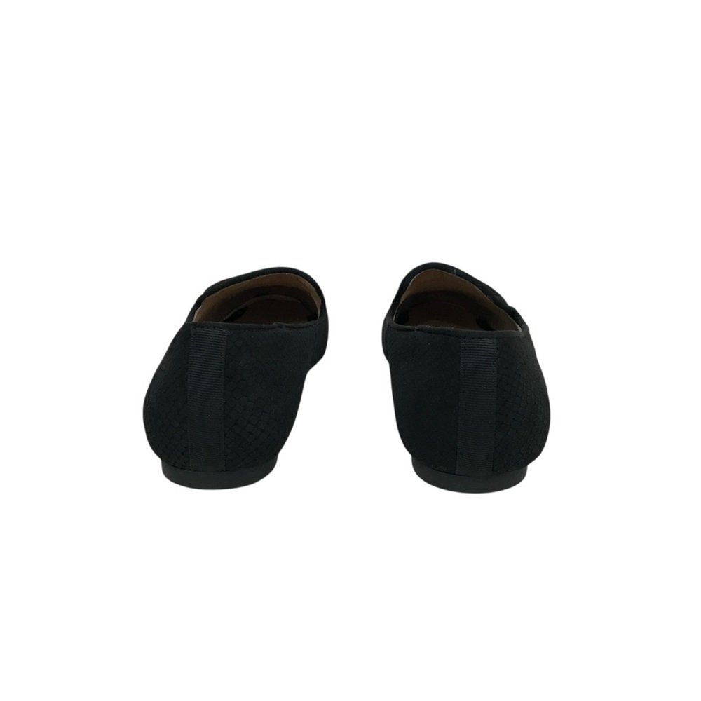 Kelly & Katie Peyton Black Snake Print Round Toe Loafers Womens Size 8 Leather - Picture 4 of 7
